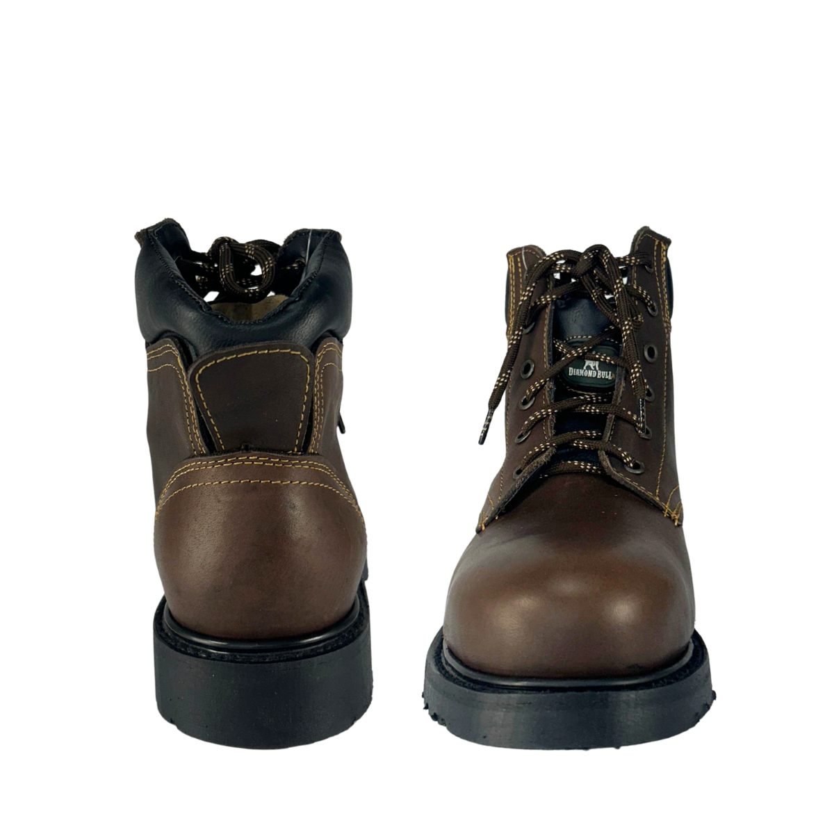 Work boots Brown Goodyear welt #9669 Diamond Bull Steel toe for gentlemen