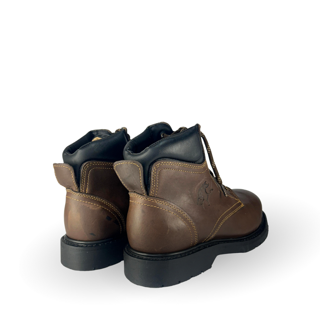 Work boots Brown Goodyear welt #9669 Diamond Bull Steel toe for gentlemen