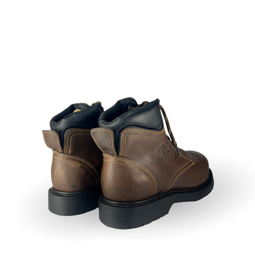 Work boots Brown Goodyear welt #9669 Diamond Bull Steel toe for gentlemen