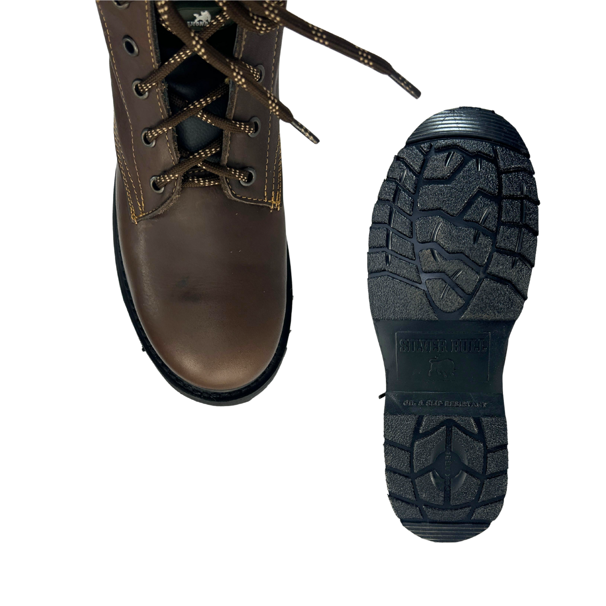 Work boots Brown Goodyear welt #9669 Diamond Bull Steel toe for gentlemen