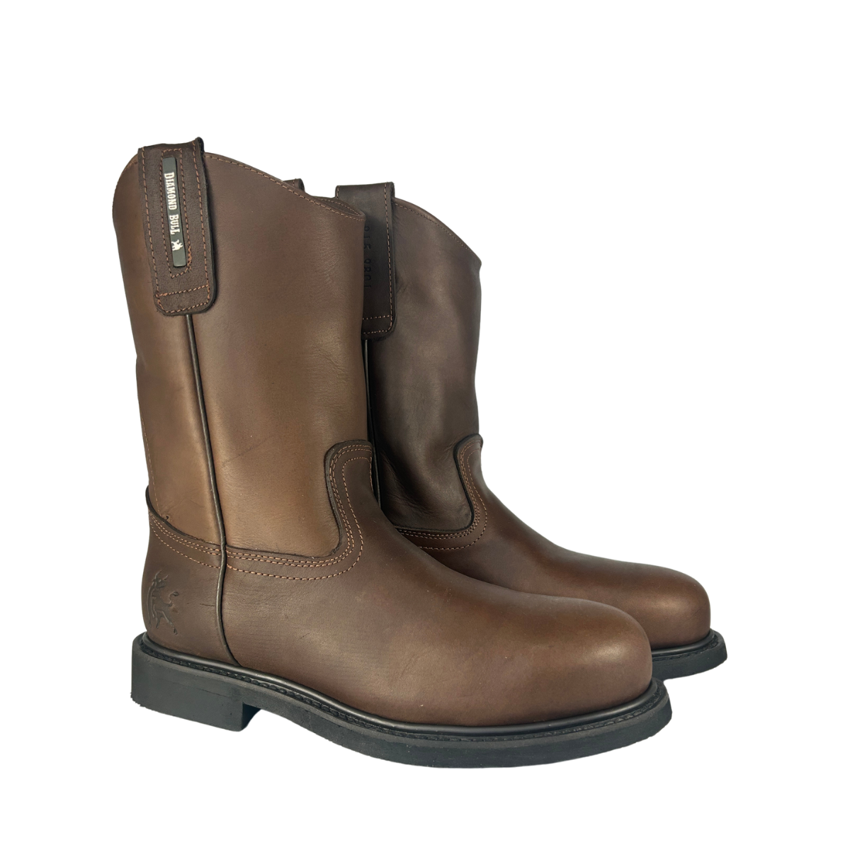 Work boots Brown Goodyear welt #9801 Diamond Bull Steel toe for gentlemen